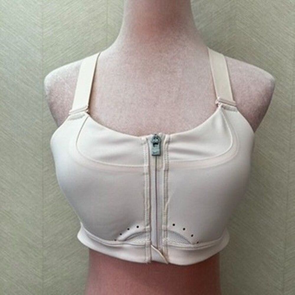 Nike Dri Fit Pink Alpha High-Support Padded Zip-Front Sports Bra Womens Size S